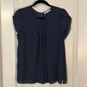 Lightweight navy polka dot blouse from Fun2Fun - large